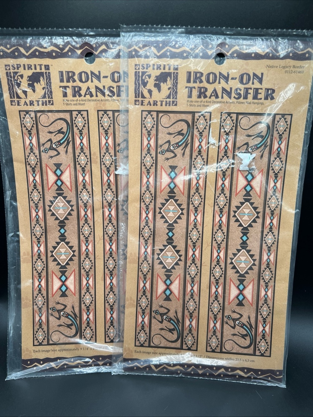 SPIRIT EARTH NATIVE LEGACY BORDER IRON ON TRANSFER 0112-61469 SOUTHWESTERN